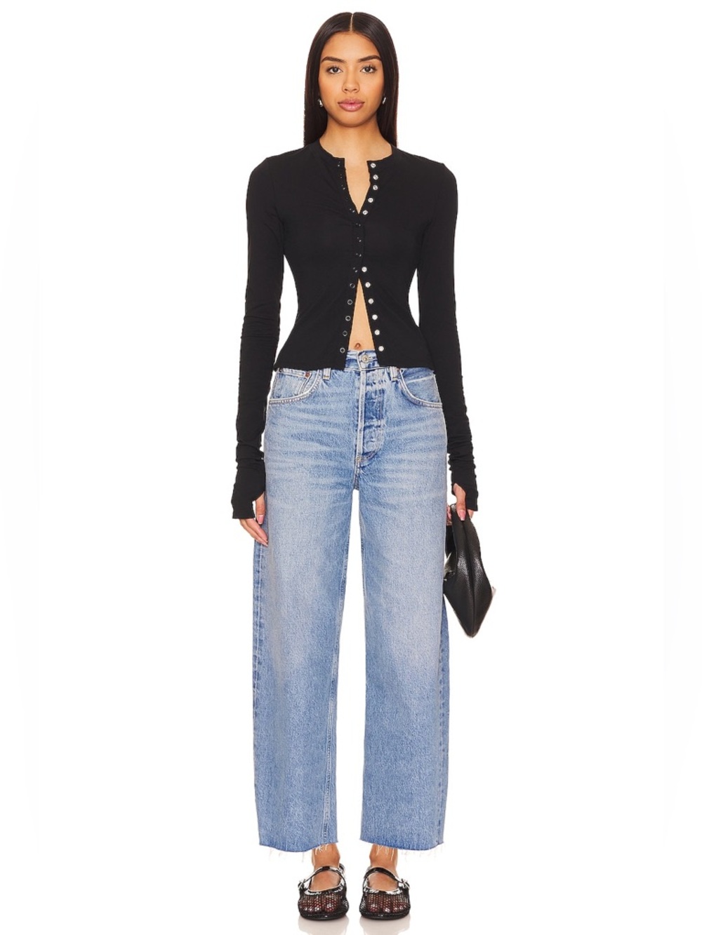 NEW Citizens Of Humanity Ayla Barrel Leg Crop Raw Hem in Sodapop Womens Size 26‎ - Picture 4 of 13